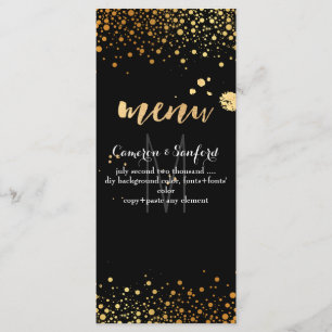 PixDezines menu dazzled gold specks