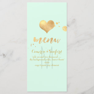 PixDezines Menu DIY Colour/Faux Gold Heart
