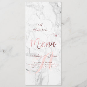 PixDezines Menu Faux Rose Gold+Black Stripes