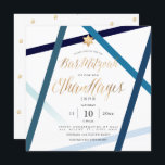 PixDezines Minimalist Bar Mitzvah, Faux Gold Invitation<br><div class="desc">PixDezines chic and modern minimalist Bar Mitzvah, added with modern handwritten script font. Monogram on faux gold Star of David. Please contact us if you wish to customize your name with the same font. DIY for any event, simply delete unused layers. Our dynamic design allows you to edit all elements....</div>