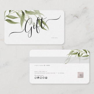 PixDezines Minimalist Eucalyptus E Gift Card