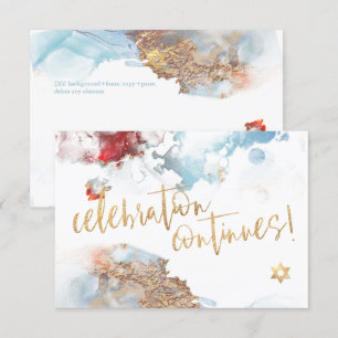 PixDezines Mitzvah Celebration ✡ Galaxy Abstract R RSVP Card