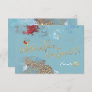 PixDezines Mitzvah Celebration ✡ Galaxy Abstract R RSVP Card