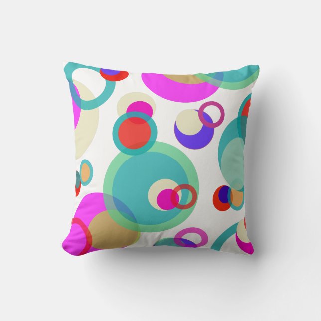 PixDezines mod bubbles/diy background Throw Pillow (Front)