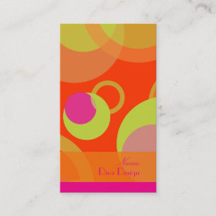 PixDezines Mod Bubbles / Retro Syle + Colours Business Card