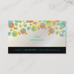 PixDezines Mod Bubbles / Retro Syle + Colours Business Card