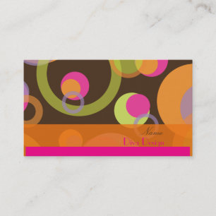 PixDezines Mod Bubbles / Retro Syle + Colours Business Card