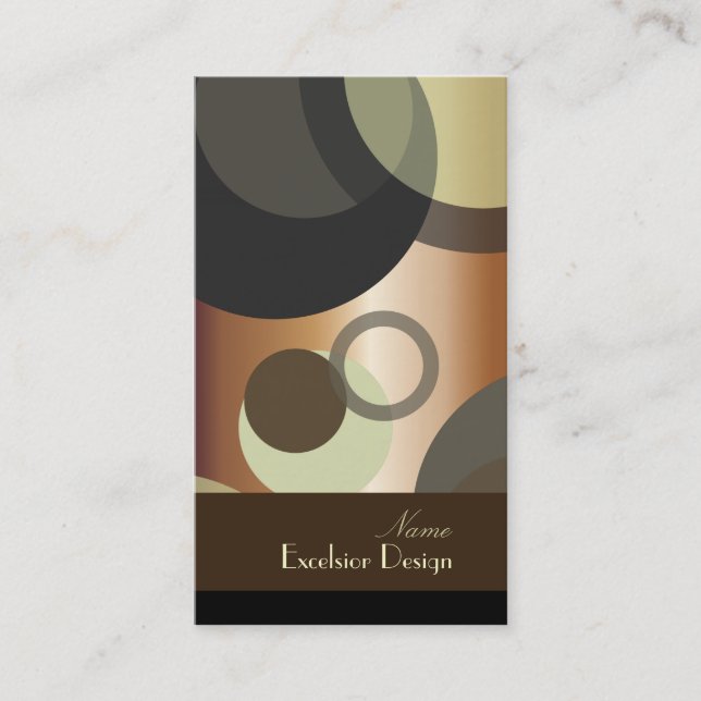 PixDezines Mod Bubbles / Retro Syle + Colours Business Card (Front)