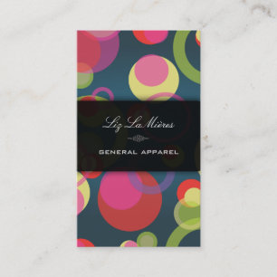 PixDezines Mod Bubbles / Retro Syle + Colours Business Card