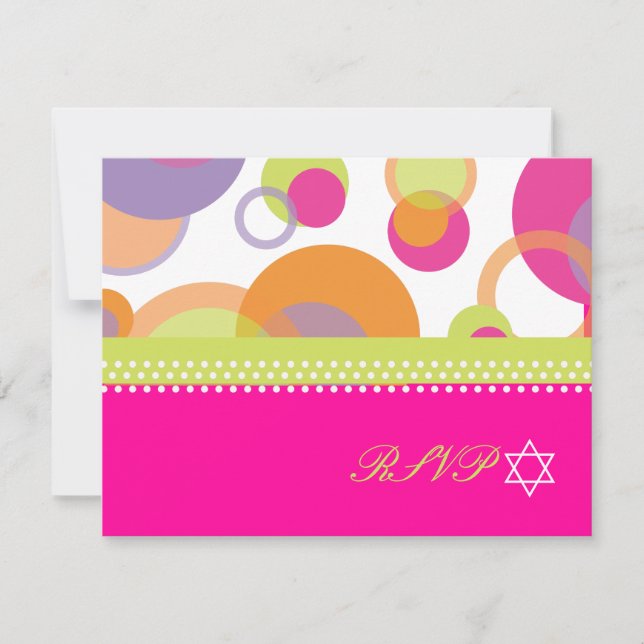 PixDezines Mod Bubbles RSVP to Bat  Mitvah (Front)