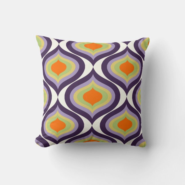 PixDezines mod ogee DIY background colour Throw Pillow (Front)