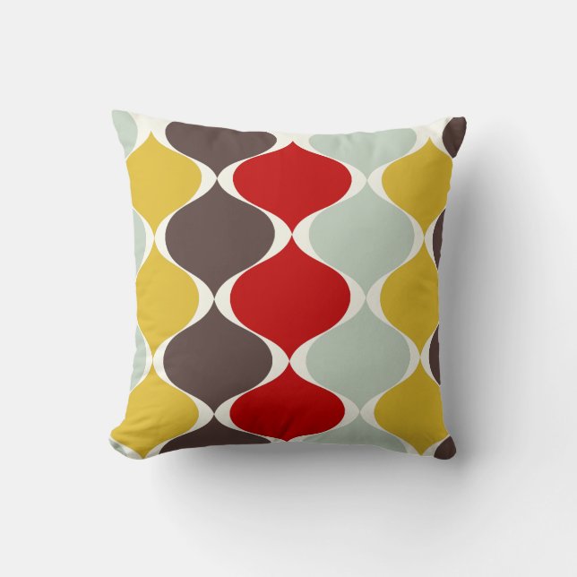 PixDezines mod ogee DIY background colour Throw Pillow (Front)