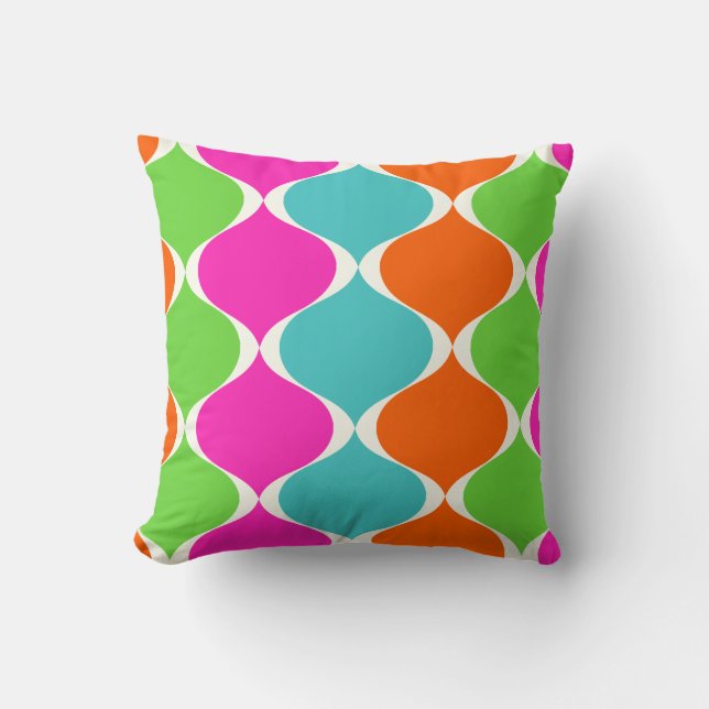 PixDezines mod ogee DIY background colour Throw Pillow (Front)