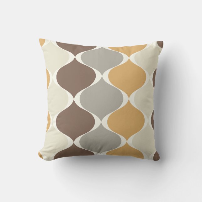 PixDezines mod ogee DIY background colour Throw Pillow (Front)