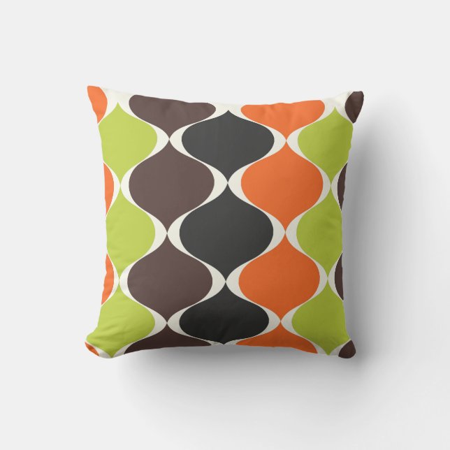PixDezines mod ogee DIY background colour Throw Pillow (Front)