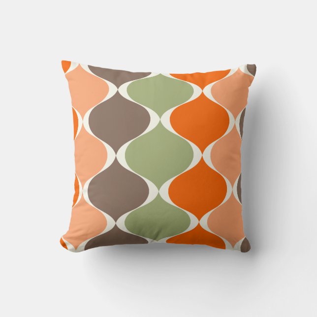 PixDezines mod ogee DIY background colour Throw Pillow (Front)