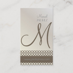 PixDezines Mod Rings, monogram Business Card