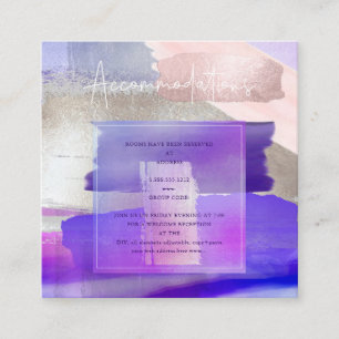 PixDezines Modern Art Violet Rose Accommodations Enclosure Card