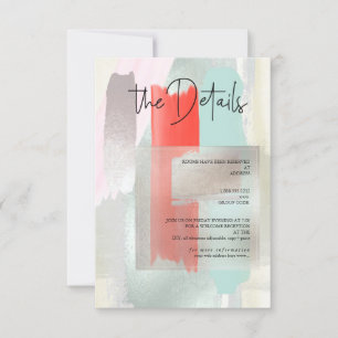 PixDezines Moderne Aquarelle Coral Détails Cartes