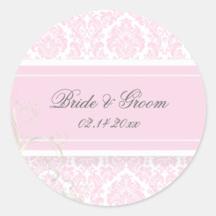 PixDezines moiré damask wedding stickers