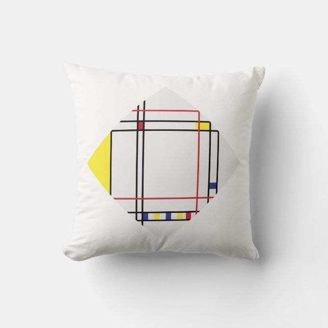 PixDezines Mondrian Arts/diy background Throw Pillow (Front)