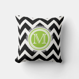 PixDezines monogram chevron pattern/diy colours Throw Pillow
