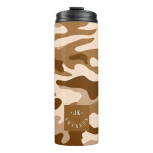 PixDezines Monogram Desert Sand Camouflage Thermal Tumbler