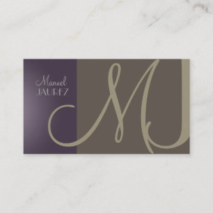 PixDezines Monogram en retro colors/DIY Business Card