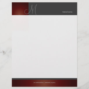 PixDezines Monogram en retro Letterhead