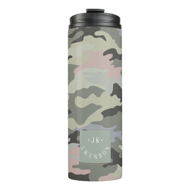 PixDezines Monogram Military Camouflage Thermal Tumbler (Front)