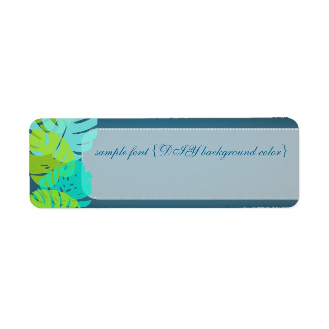 PixDezines monstera leaves/aqua+lime (Front)