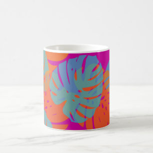 PixDezines Monstera Leaves/DIY background colour! Coffee Mug