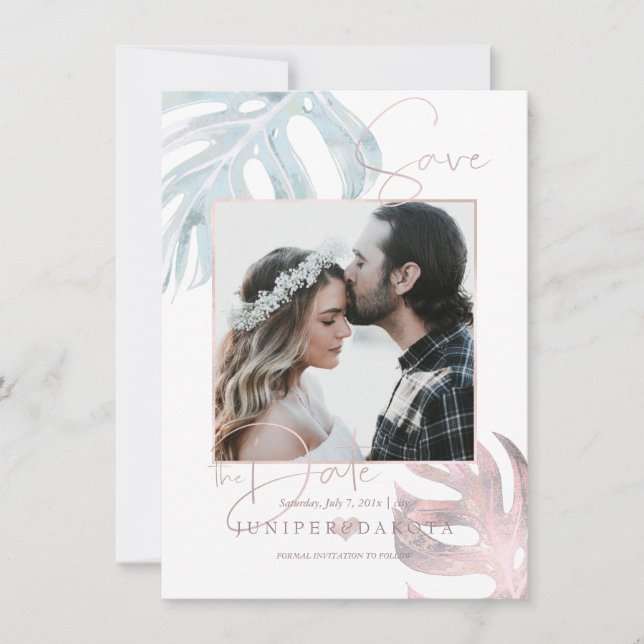 PixDezines MONSTERA SAVE THE DATE (Front)