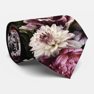 PixDezines Moody Botanical Flowers DIY Background Tie