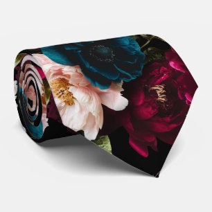PixDezines Moody Botanical Flowers DIY Background Tie