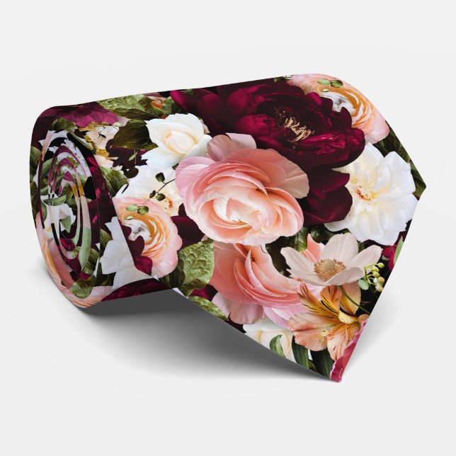 PixDezines Moody Fresh Flowers DIY Background Tie (Rolled)