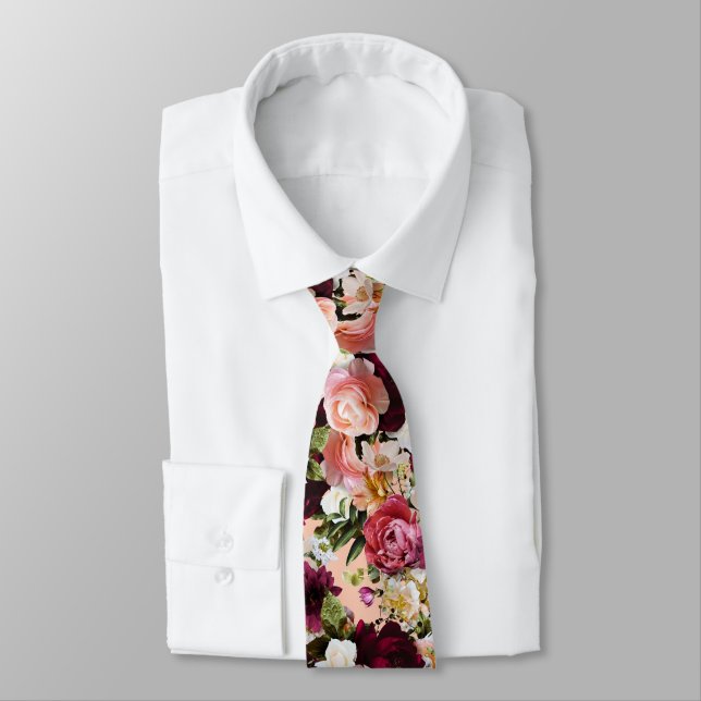 PixDezines Moody Fresh Flowers DIY Background Tie (Tied)