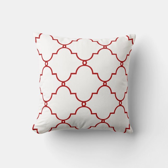 PixDezines moroccan trellis/diy background colours Throw Pillow (Front)