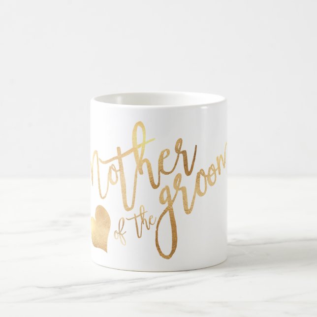 PixDezines Mother of Groom/Faux Gold Script Coffee Mug (Center)