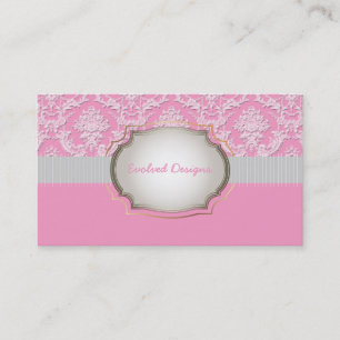 PixDezines natasha lace/DIY background+trim colour Business Card