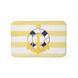 PixDezines nautical/anchor/watercolor affects Bath Mat