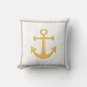 PixDezines nautical/DIY colour/anchor Throw Pillow