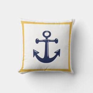 PixDezines nautical/DIY colour/anchor Throw Pillow