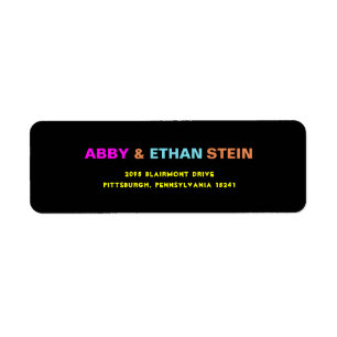 PixDezines Neon Colors B'nai Mitzvah Label