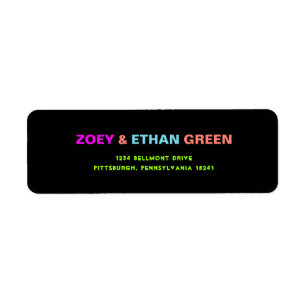 PixDezines Neon Colours B'nai Mitzvah Label