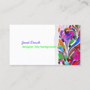PixDezines neon retro swirls/diy background colour Business Card
