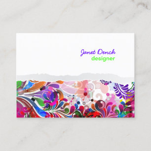 PixDezines neon retro swirls/diy background colour Business Card