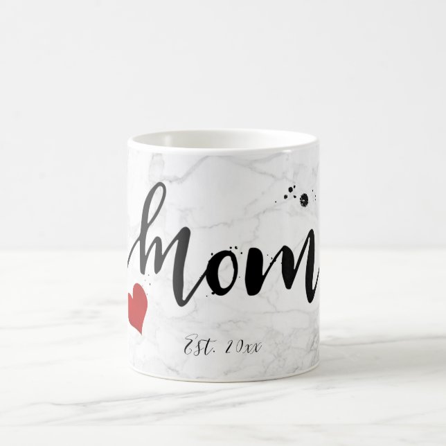 PixDezines NEW MOM Marble+Modern Script Coffee Mug (Center)
