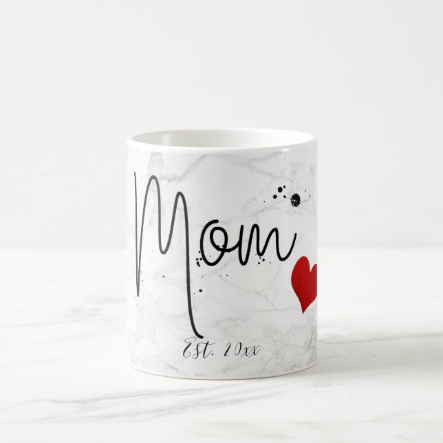PixDezines NEW MOM Marble+Modern Script Coffee Mug (Center)