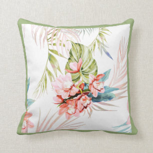 PixDezines Orchid Isle, Tropical, Frame DIY Throw Pillow